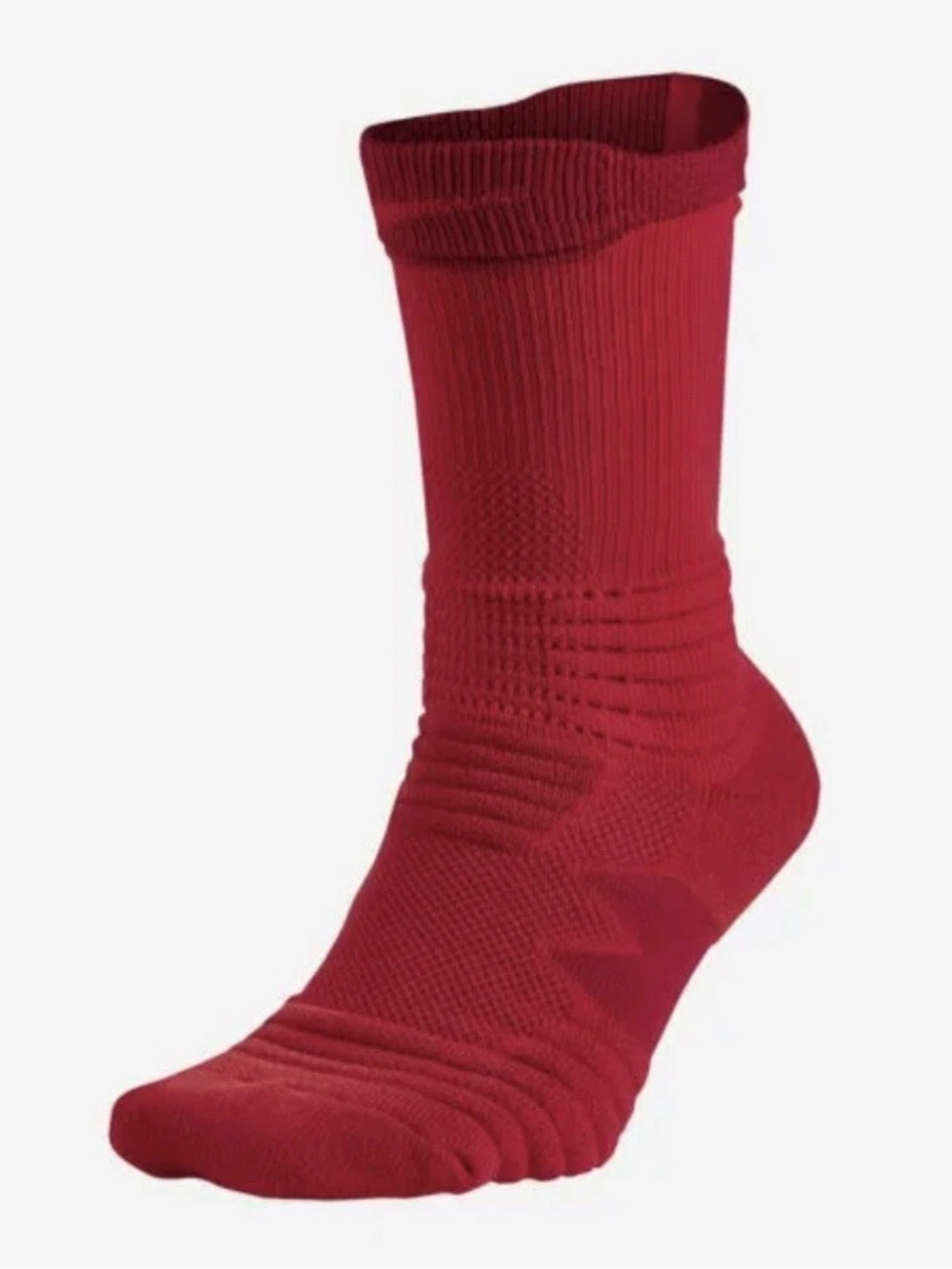 Men's Nike Elite Versality Cushioned Crew Socks - Red Size 8-12 L Dead Stock